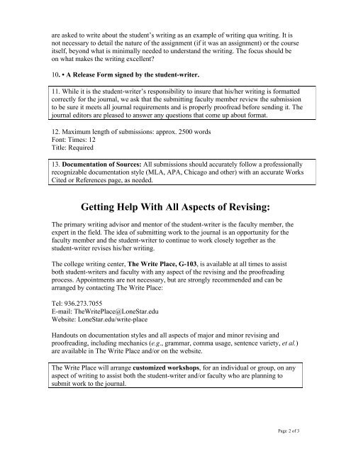 Submission Style Guide - Communication Across the Curriculum ...