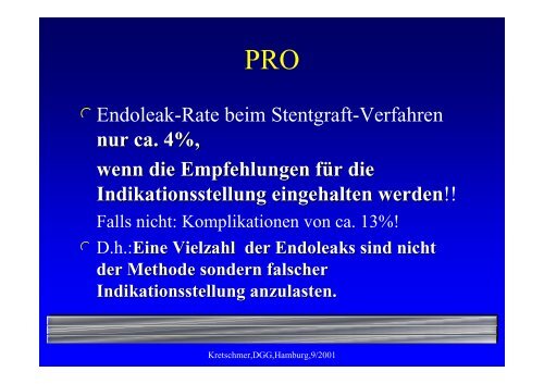 Endoleaks Typ I - Westpfalz-Klinikum GmbH