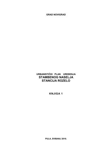 UPU Stancija Roželo-stambeno naselje - Odredbe za ... - Novigrad