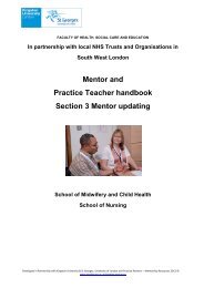 mentor updating - Faculty of Health, Social Care and Education ...