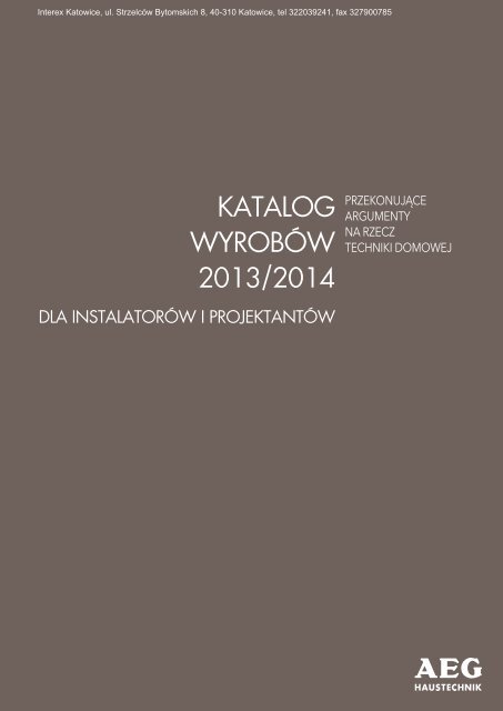 AEG - Katalog techniki grzewczej - Interex Katowice