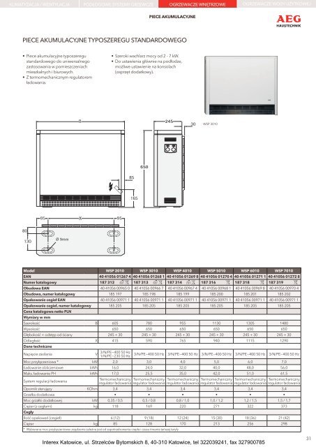 AEG - Katalog techniki grzewczej - Interex Katowice