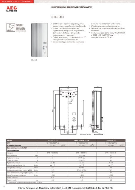 AEG - Katalog techniki grzewczej - Interex Katowice