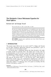 Dissipative Linear Boltzmann Equation for Hard Spheres - Springer