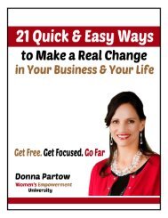 21 Quick & Easy Ways to Make a Real Change - Donna Partow