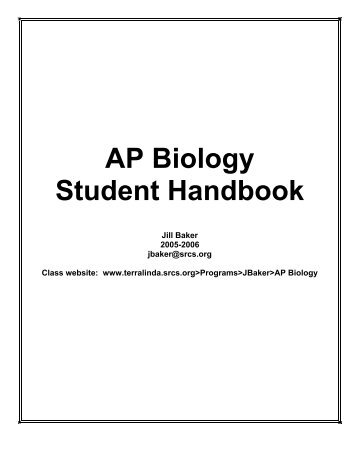AP Biology Student Handbook - HRSBSTAFF Home Page