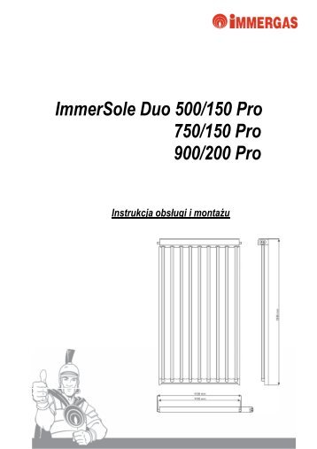 ImmerSole Duo 500/150 Pro 750/150 Pro 900/200 Pro - Immergas