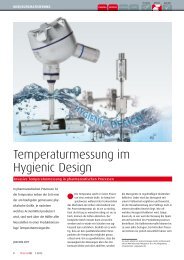 Temperaturmessung im Hygienic Design - Wika