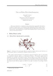 Fabry-Perot interferometers