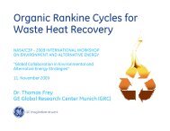 Organic Rankine Cycles for Waste Heat Recovery - C3P