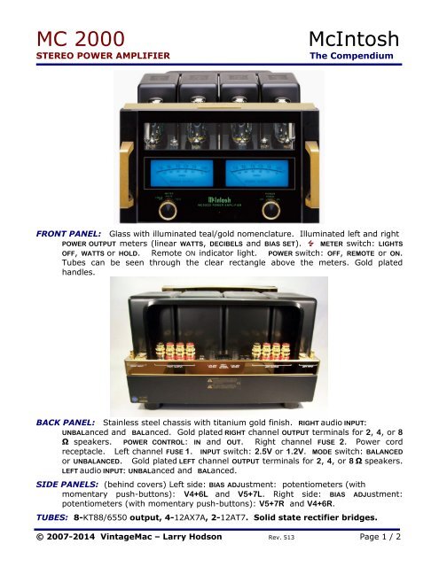 MC 2000 McIntosh