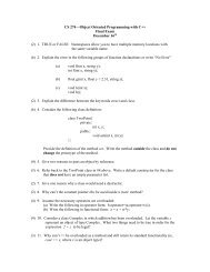 CS 274âObject Oriented Programming with C++ Final Exam ...