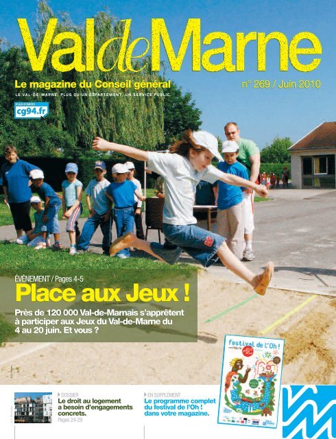 ValdeMarne nÂ°269 / Juin 2010 - Conseil gÃ©nÃ©ral du Val-de-Marne