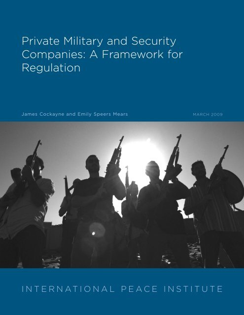 A Framework for Regulation - Private Security Monitor