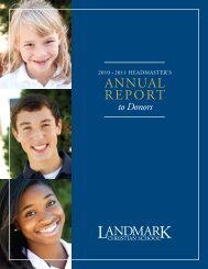 ANNUAL RepoRt - Landmark Christian School