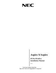 Aspire PCPro/WebPro Installation Manual - Support - NEC Unified ...