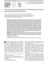 Neurophysiology of Pain Questionnaire - Body in Mind