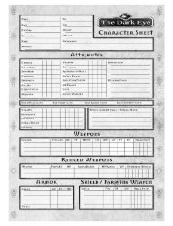 The Dark Eye - RPG Sheets