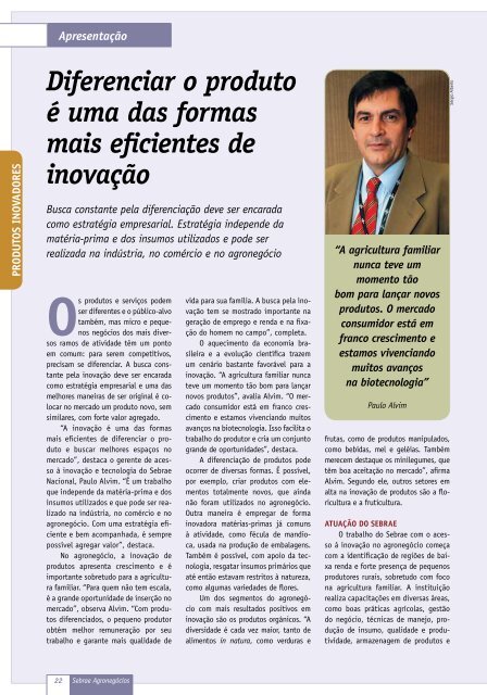 Revista Sebrae AgronegÃ³cios : inovaÃ§Ã£o no campo