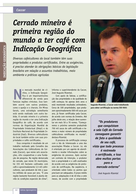 Revista Sebrae AgronegÃ³cios : inovaÃ§Ã£o no campo