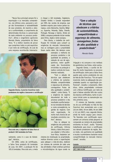 Revista Sebrae AgronegÃ³cios : inovaÃ§Ã£o no campo