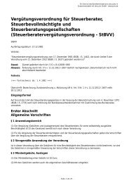 SteuerberatervergÃ¼tungsverordnung (StBVV)