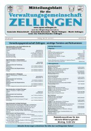 Verwaltungsgemeinschaft Zellingen - wichtige Termine ... - Retzstadt