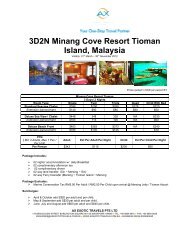 3D2N Minang Cove Resort Tioman Island ... - AX Exotic Travels
