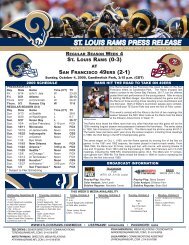 ST. LOUIS RAMS (0-3) AT SAN FRANCISCO 49ERS (2-1) - NFL.com