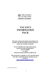 Vacancy Pack Jan 2013 - Diocese of Salisbury