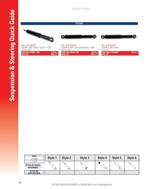 SUSPENSION & STEERING SUSPENSION ... - Sapcorp.net