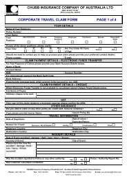 (Chubb) travel claim form - Office of Financial Services