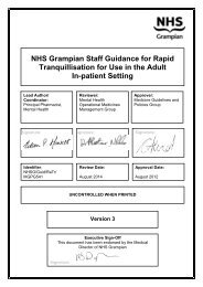 NHS Grampian Staff Guidance for Rapid Tranquillisation for Use in ...