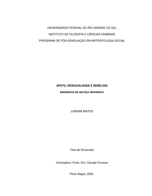 universidade federal do rio grande do sul instituto de filosofia e ...