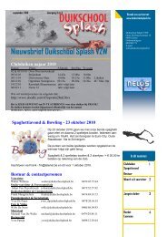 Nieuwsbrief Duikschool Splash VZW