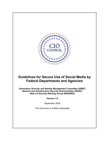 Guidelines for Secure Use of Social Media by Federal Departments ...
