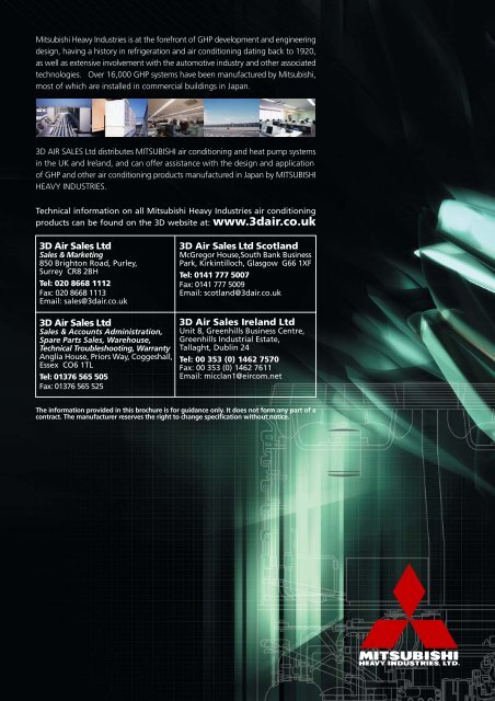 8pp GHP BROCHURE - Mitsubishi Heavy Industries Ltd.