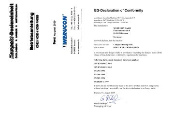 EG-Declaration of Conformity - Werucon Automatisierungstechnik ...