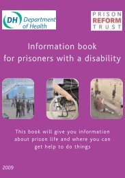 Information book for prisoners with a disability - Prison Reform Trust