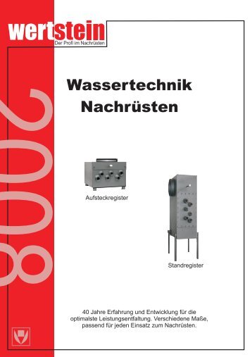 Aufsteck-Wasserregister zum Nachrüsten - Wertstein