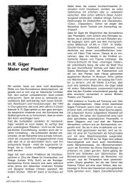 H.R. Giger Maler und Plastiker - the little HR Giger Page