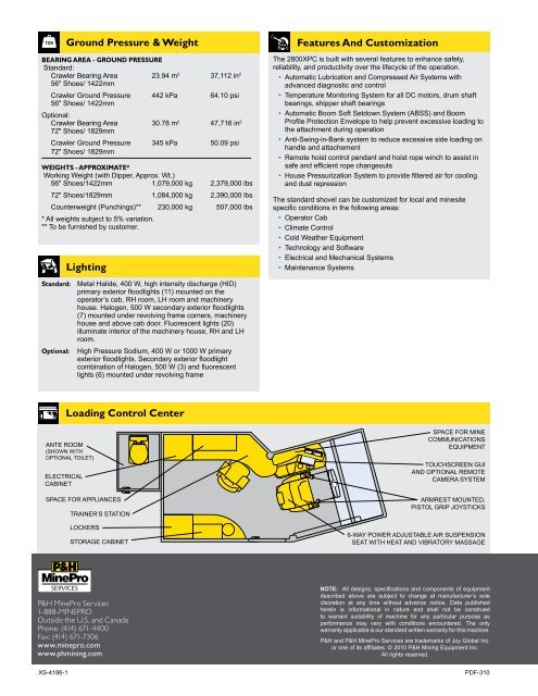 2800XPC - P&H MinePro Services