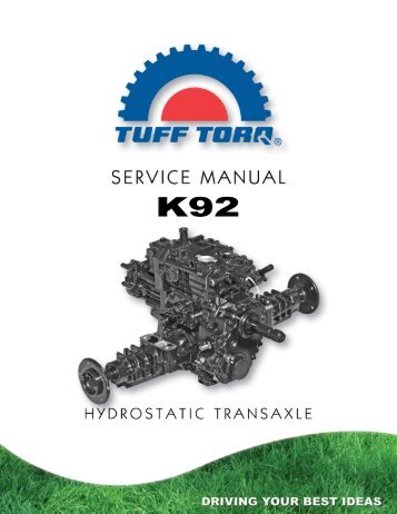 K92 Service Manual (.pdf) - Tuff Torq Parts