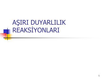 Aşırı Duyarlılık