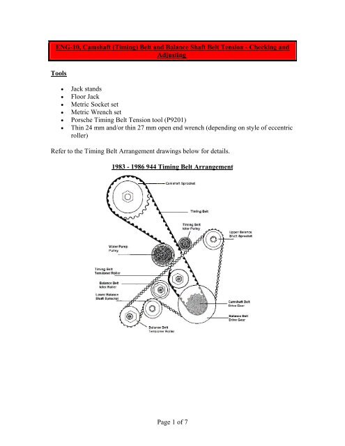 Station Ritueel verrader Timing Belt and Balance Shaft Belt Tensioning - Clark's Garage