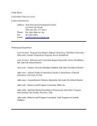 Cindy Myers Curriculum Vitae 2011-2012 Contact Information ...