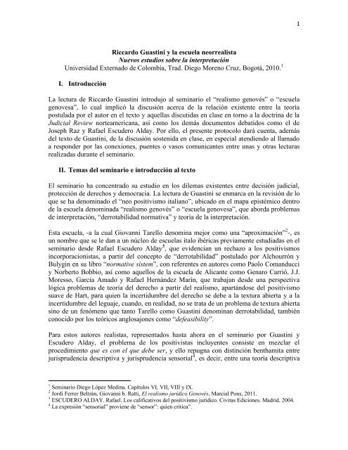 Nuevos estudios sobre la interpretación