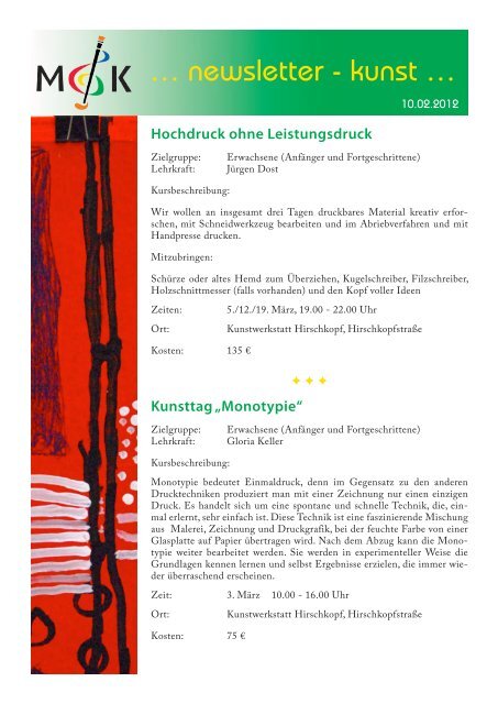 newsletter - kunst - musik- und kunstschule region freudenstadt ev