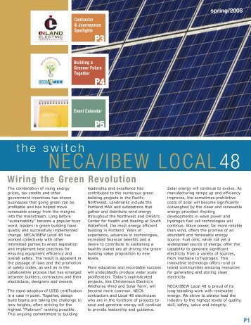 P7 NECA/IBEW Local 48 in the News - NECA | IBEW 48