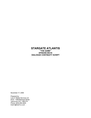 STARGATE ATLANTIS - Stargate Wiki